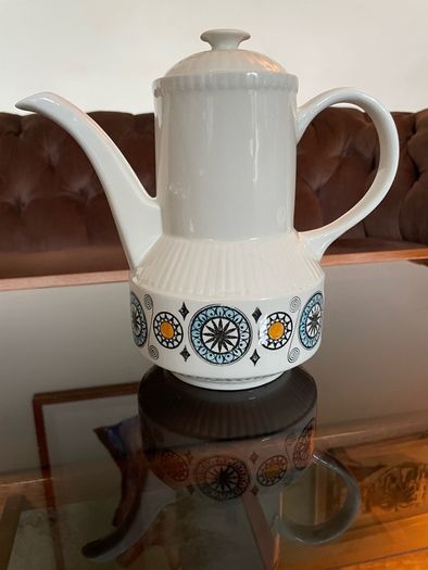 Vintage Kathie Winkle Renaissance Coffee Pot Staffordshire Ironstone England