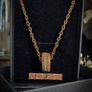 Pure Copper Spiral Pendant on a Textured Copper Chain Image 3