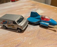 Vintage corgi superman van and superman supermobile