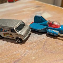 Vintage corgi superman van and superman supermobile