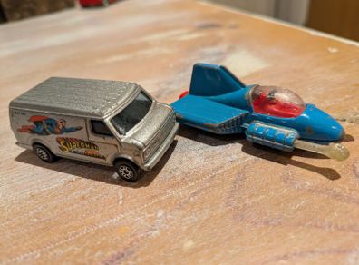 Vintage corgi superman van and superman supermobile