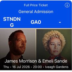 James Morrison and Emeli Sande Iveagh Gardens