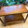 Vintage Two Tier Serving Trolley Exquisite Mid-century Teak Bar Drinks Trolley Image 5