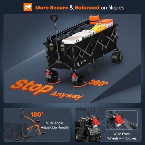 300L Large Folding Festival Trolley on Wheels