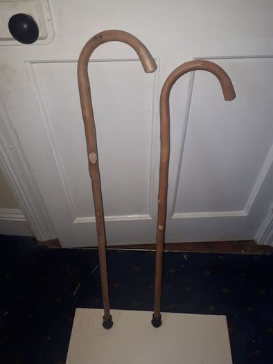 Wooden walking sticks