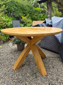 Solid oak dining table