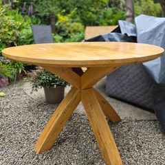 Solid oak dining table