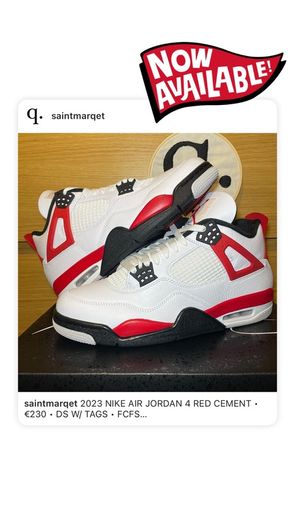 2023 Nike Air Jordan 4 Red Cement UK11