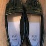 F&F girls black patent tassel loafers size 3 Image 3