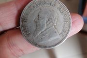 1896 South Africa Silver 2 1/2 Shillings Coin