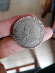 1896 South Africa Silver 2 1/2 Shillings Coin