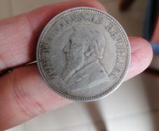 1896 South Africa Silver 2 1/2 Shillings Coin