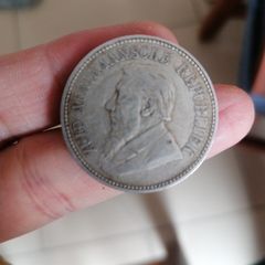 1896 South Africa Silver 2 1/2 Shillings Coin
