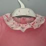 Willow by Leigh Tucker pink velour with floral details all in one size 3-6 months EUC Image 3