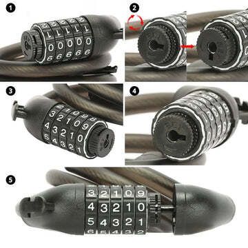 Eleglide Black 1.2m Cable bike Locks