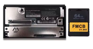Playstation 2 Harddisk/SSD Adapter + Free McBoot (FMCB) 64MB Memory Card | Ready to Use
