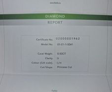 18k Princess Cut 0.50ct Diamond