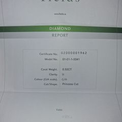 18k Princess Cut 0.50ct Diamond