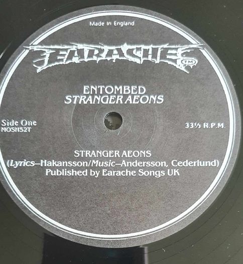 Entombed  Stranger Aeons Rare Death Death Original 90's Earache Pressing Near MINT
