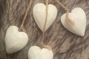 4 x Wooden Hearts