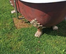 Cast iron double slipper bath