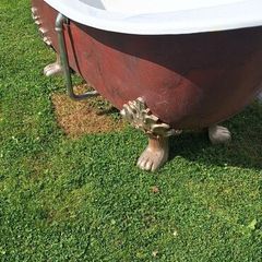 Cast iron double slipper bath