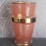 GLASS - Vintage - Tumbler - Pink and Gold Image 2