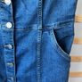 dress h&n denim mini dress size large button front with pockets Image 4