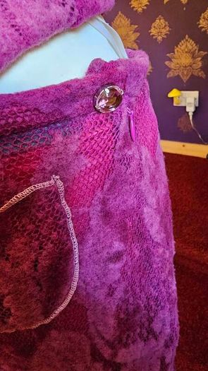 Avoca Raspberry pink purple skirt and top wool set