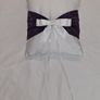 Handmade wedding ring cushion and flowergirl basket with purple detail Image 2
