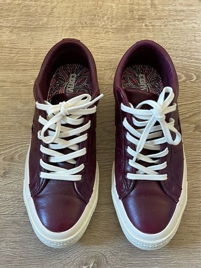 converse leather trainers