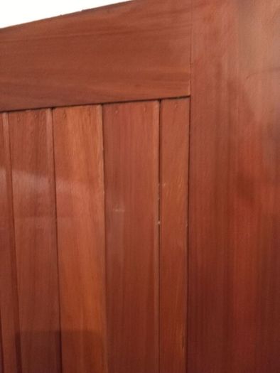 solid teak door with bolt