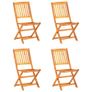 5 Piece Folding Garden Dining Set Solid Acacia Wood Image 4