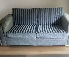 3 Seater Sofa Bed Blue Stripe