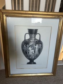 2 antique Gold framed prints