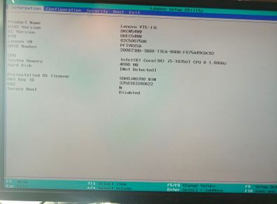 Lenovo V15-IIL Base - Intel Core i5-1035G1 - Working Motherboard