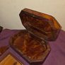 Vintage hand made Thuya Burl Wood Jewellery Box Image 5