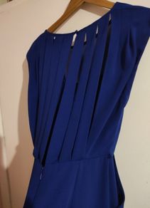Warehouse Navy Midi Dress
