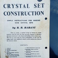 Crystal Set Wireless Radio Construction