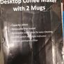 Sherwood Home Desktop Coffee Maker with 2 Mugs Image 3