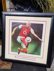 SIGNED Arsenal Thierry Henry Limited Edition Artist & Player Signed Picture
