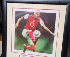 SIGNED Arsenal Thierry Henry Limited Edition Artist & Player Signed Picture
