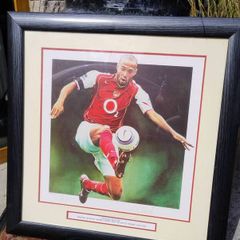 SIGNED Arsenal Thierry Henry Limited Edition Artist & Player Signed Picture