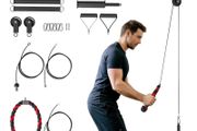 Weight Pulley System, Cable Pulley System for Home Gym, Cable Machine LAT Pull Down Attachment for Biceps Curl, Tricep, Arm Workouts