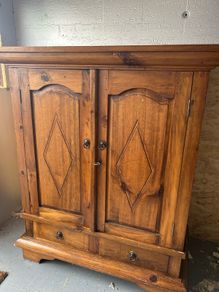 mexican pine tv cabinet