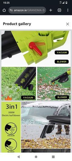 3 in 1 vacuum, blower, mulcher leaf blower