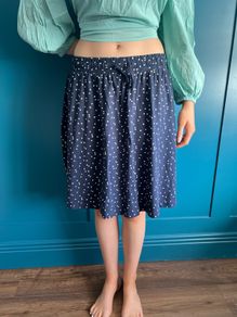 Esprit navy & white skirt. Size S