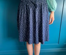 Esprit navy & white skirt. Size S
