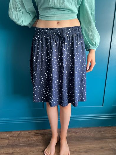 Esprit navy & white skirt. Size S