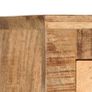 Highboard with Wheel 38x30x143 cm Solid Rough Mango Wood Image 7